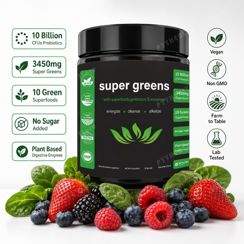 Super Greens Powder with Fruit – обзор и цена Digestive Enzyme Blend