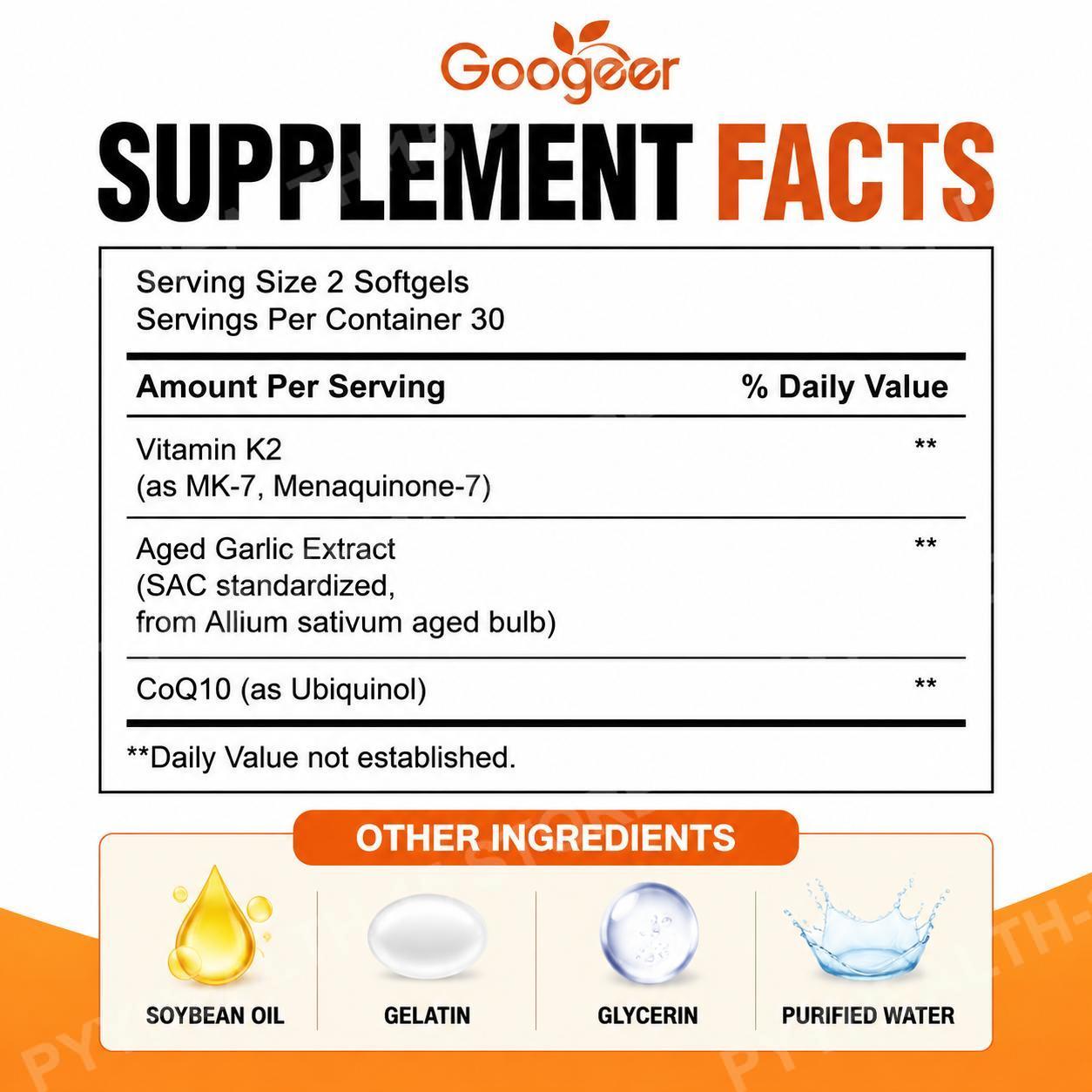 Googeer Aged Odorless Garlic E – обзор и цена Coq10 Ubiquinol Softgel
