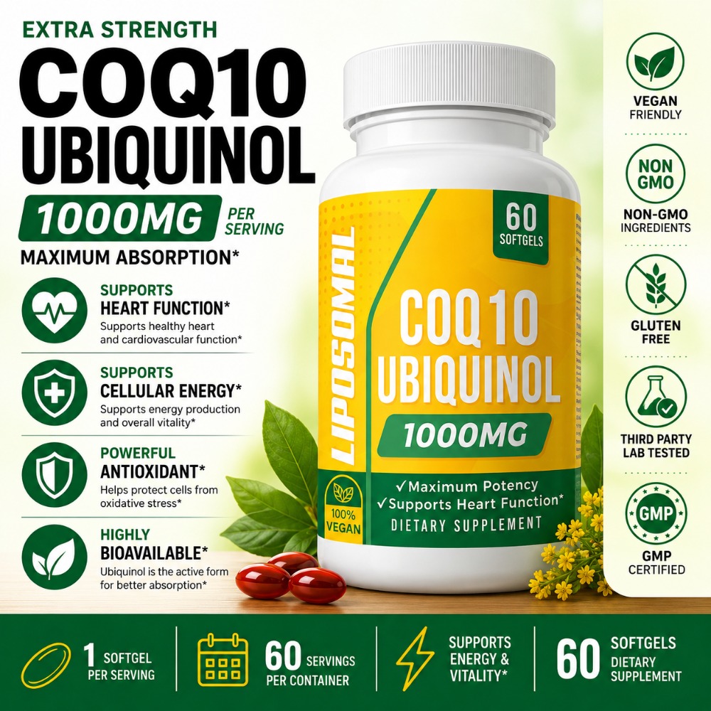 CoQ10 Ubiquinol 1000mg Vegan S – обзор и цена Coq10 Ubiquinol Softgel