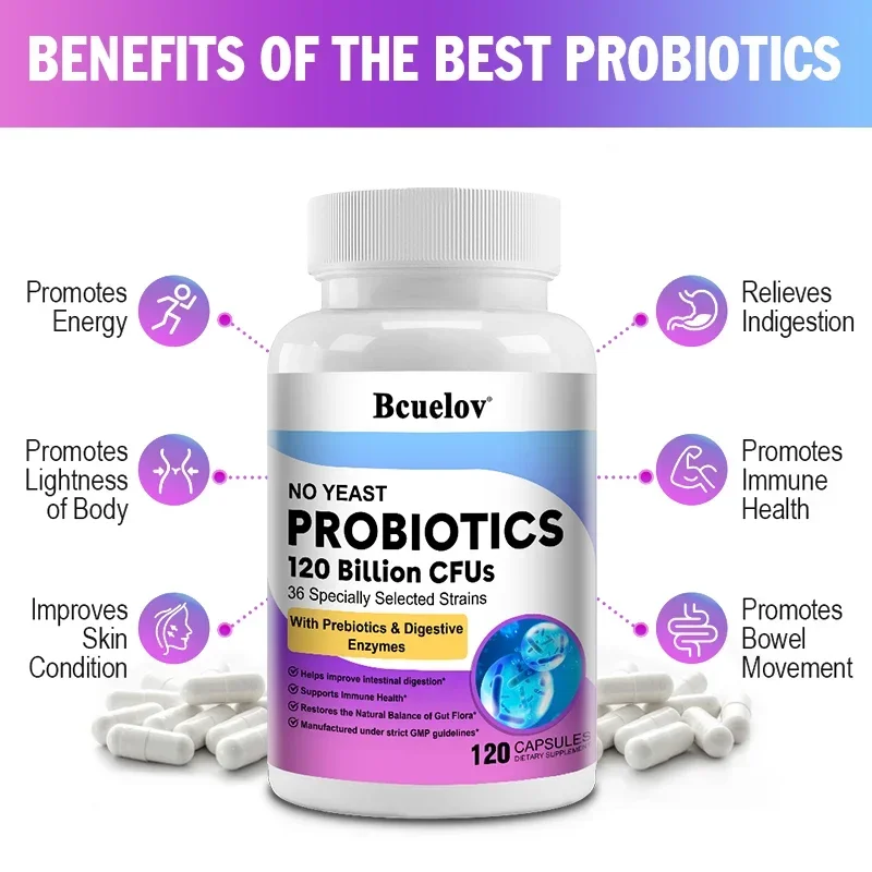 Probiotics 120 Billion CFU 36  – обзор и цена Digestive Enzyme Blend